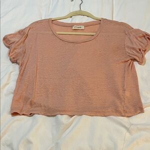 Elegant Peach Crop Top